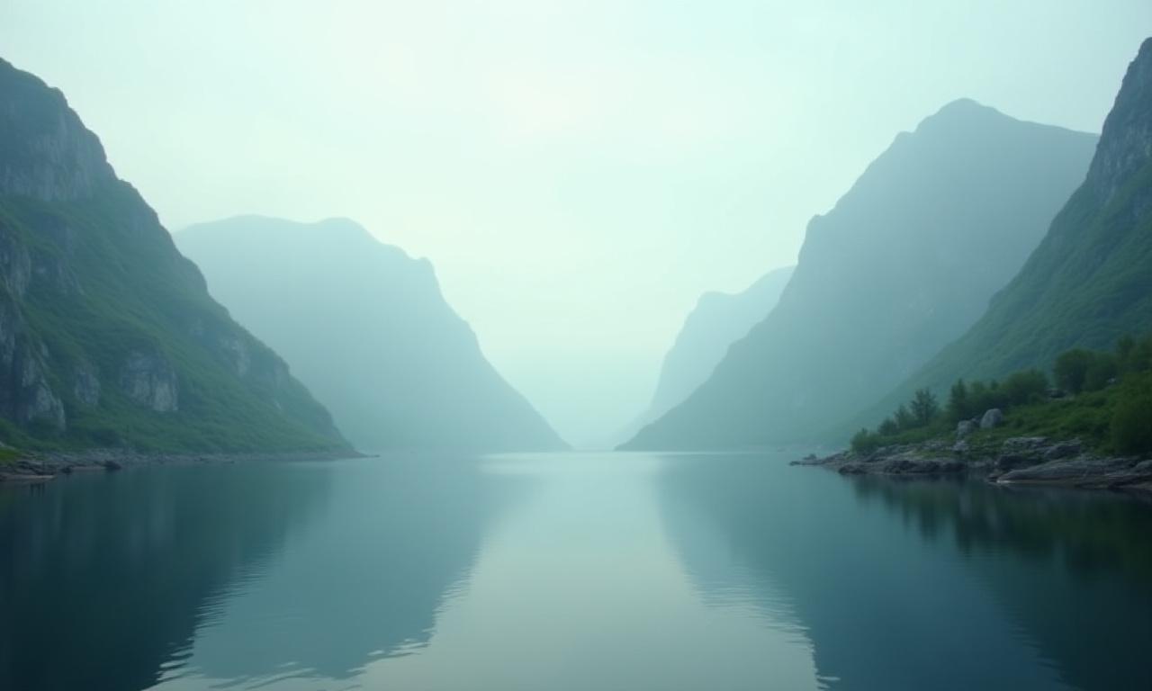 Ett lugnt svenskt fjordlandskap som representerar klarhet och strategi.